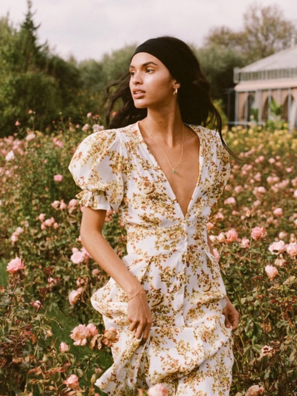 Faithfull The Brand Rafa Midi Dress Goldie Floral Size 2